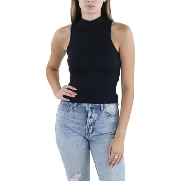 Almost Famous Womens Juniors Mock-Neck Seamless Pullover Top S/M NWT - Picture 1 of 1